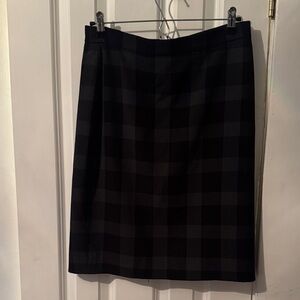 Banana Republic Black Checkered Pencil Skirt